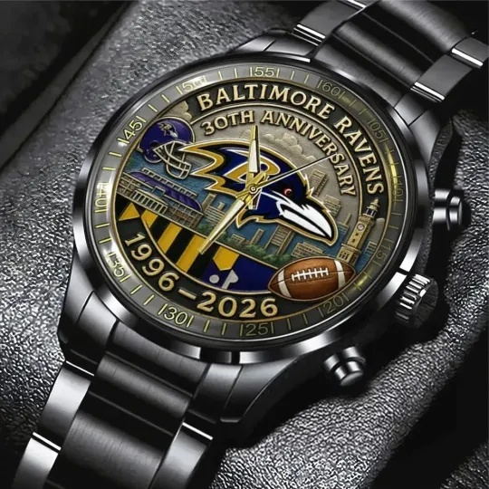 Discover Balt.i.m.o.rre ravens black stainless steel watch