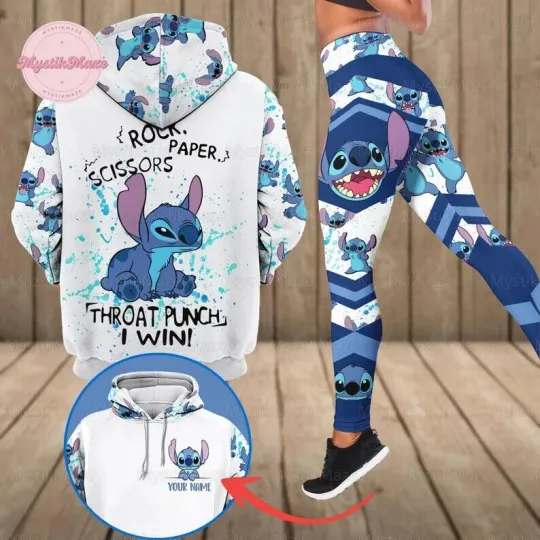 Discover Personalized Stitch Hoodie and Leggings Set