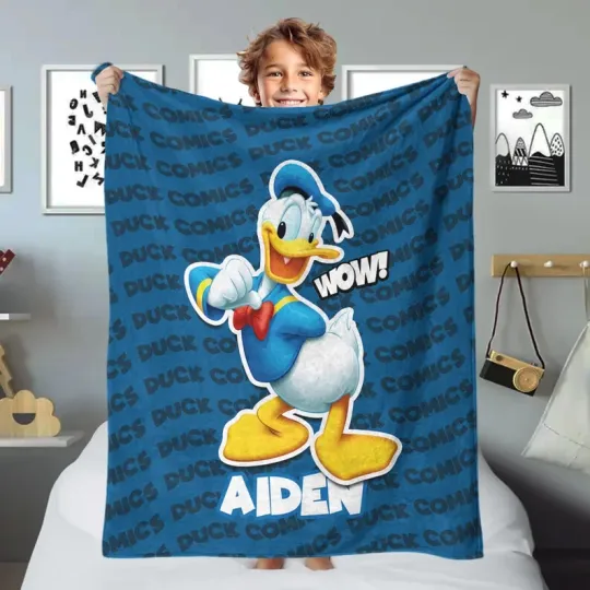 Discover Personalized Duck Blue Sofa BLANKET MOTHER DAY GIFT ALL OVER PRINT BEST PRICE