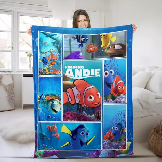 Discover Personalized Disney Finding Nemo Sofa BLANKET MOTHER DAY GIFT ALL OVER PRINT