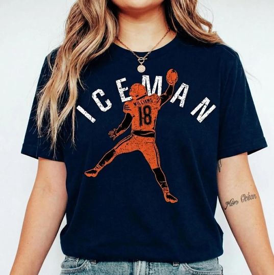 Discover Vintage Iceman Football Parody T-Shirt, Chicago Football Graphic Unisex Shirt, Y2K Streetwear, Trendy Chicago Football Fan Gifts, Sport Gift