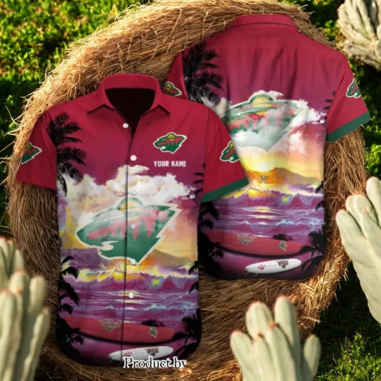 Discover Minnesota Wild Custom Name Best Combo Full Printing Hawaiian Shirt12