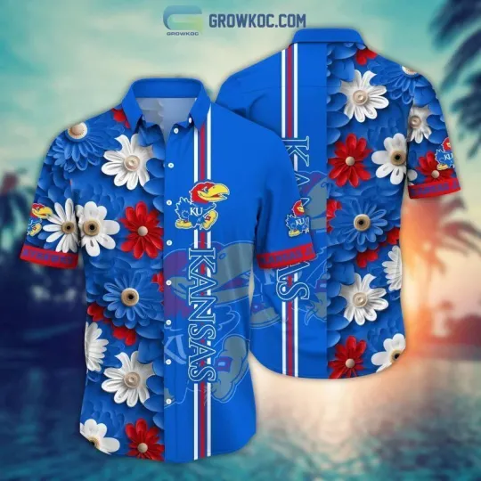 Discover Kansas Jayhawks Flower Hawaiian2