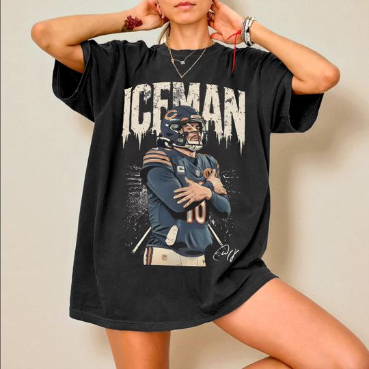 Caleb Williams ICEMAN Shirt, Game Day Football Graphic Tee, Caleb Williams ICEMAN vintage Tshirt, Chicago Football Fan Apparel Shirt,