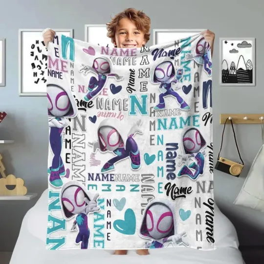Discover Personalized Spider And Friends Blanket, Gift for Kids