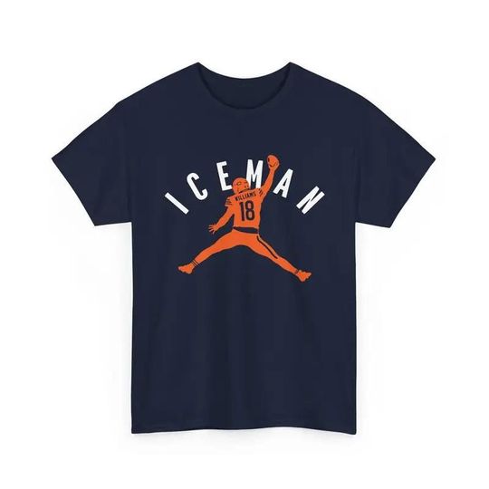 Discover Chicago Jumpman Caleb "Iceman" Williams T-Shirt, Caleb Williams Ice Man Football Tee, Funny Graphic Football Shirt