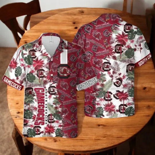 Discover Gamecocks Tropical Love Ocean Hawaiian Shirt12