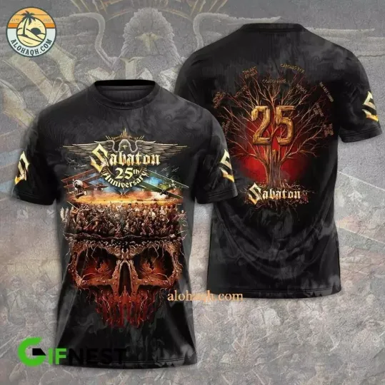 Discover Sabaton 25th Anniversary 3D T-Shirt