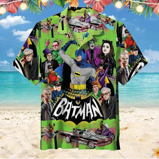 Batman 1966 Hawaiian Shirt, Gift For Dad, Batman Beach Shirt, S-5XL US size33