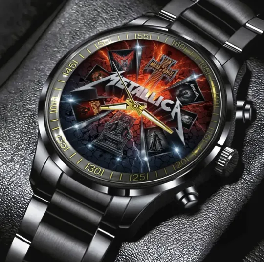 Discover Metllica Ride The Lighting Black Stainless Steel Watch