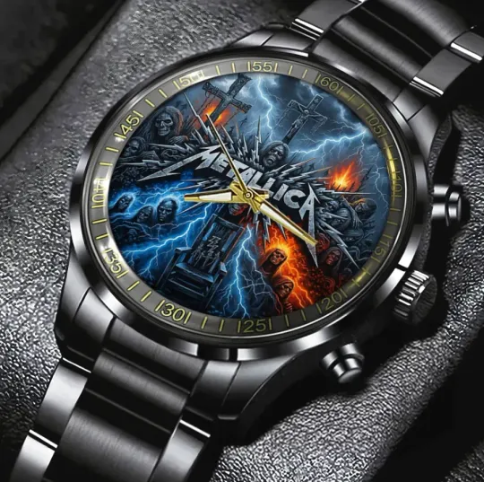 Discover Metllica 2026 Black Stainless Steel Watch