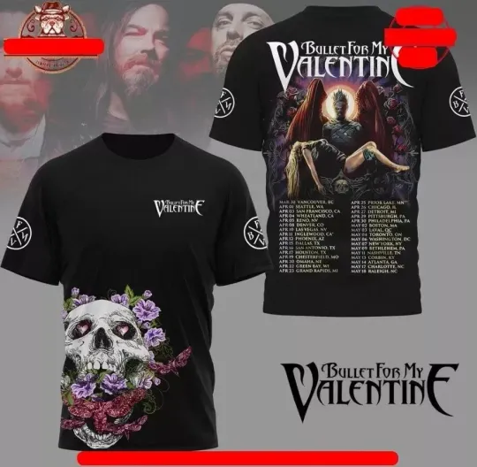 Bullet For My Valentine The Poisoned Ascendancy Tour 2025 3D T-Shirt
