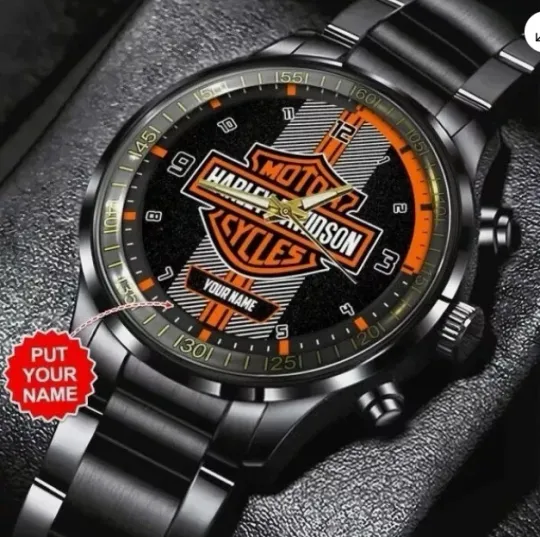 Discover Personalized H davidson Black Stainless Steel Watch