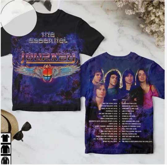 Discover New The Essential Journey Rock Band Music Tour Summer 3D T-shirt All Size
