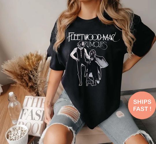 Fleetwood Mac Rumors Shirt, Band Tee, Vintage Style T-shirt, Classic Rock Shirt, Music Lover Gift, Concert Tee, Unisex T-shirt
