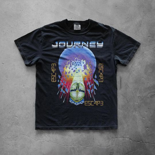 Discover ESC4P3 Journey Shirt | Retro Rock Band Merch | Classic Music Gift