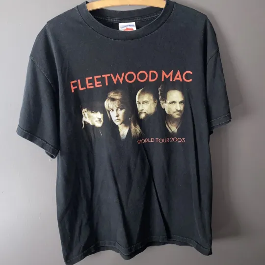Vintage Y2K Fleetwood Mac 2003 World Tour Concert T-Shirt Rock Band