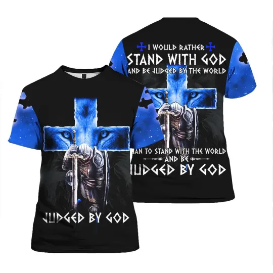 Discover Judged By God Jesus Christian Gift AOP shirt 3D T-Shirt Full Size S-5XL