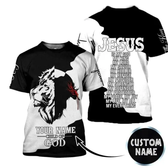 Discover Jesus Christian Personalized Jesus 3D All Over Printed Shirt Full size S-5XL