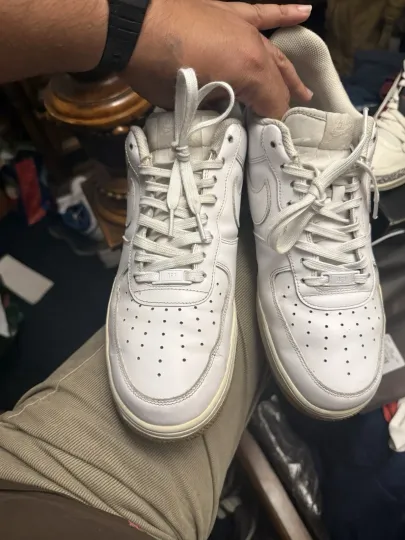 Discover Nike Air Force 1 Low White Gum Sole Leather Sneakers DJ2739-100 Men