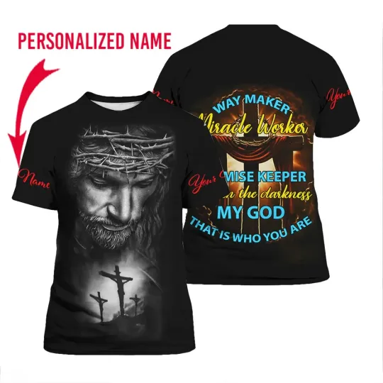Discover Personalized Christian Jesus Easter AOP shirt 3D T-Shirt Full Size S-5XL