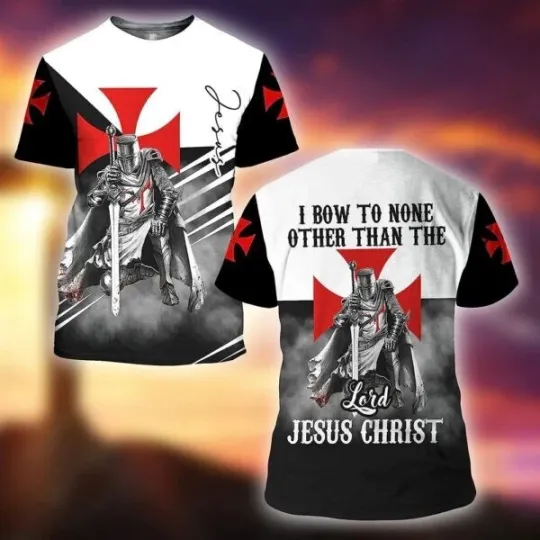 Discover Jesus Warrior Of Christ Christian Gift AOP Shirt 3D T-Shirt Full Size S-5XL