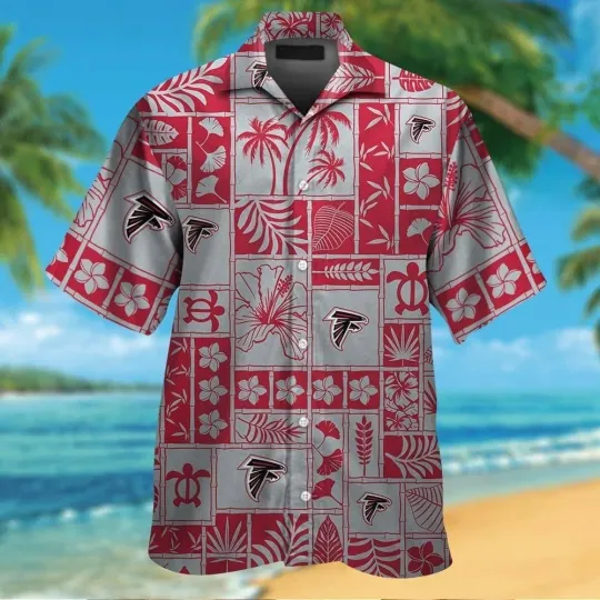Discover Atlanta Tropical Hawaiian Short Sleeve Button Up Shirt