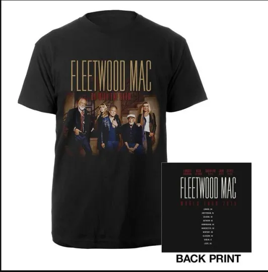 Fleetwood Mac 2015 On With The Show World Tour Double Sided T-Shirt