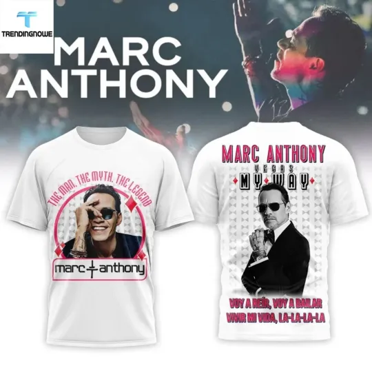 Discover Marc Anthony Vegas My Way Vivir Mi Vida 2026 3D Shirt