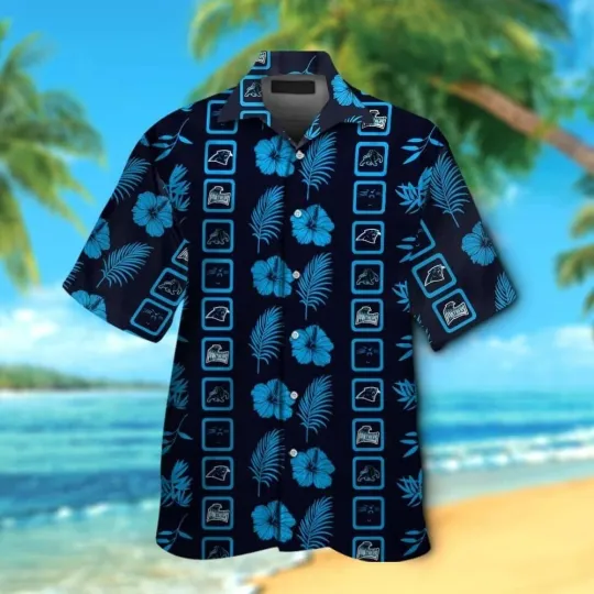 Discover Carolina Panthers Short Sleeve Button Up Tropical Hawaiian Shirt VER0