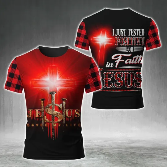 Discover Custom Name Jesus Is My Savior Christian All 3D Shirt AOP shirt Full Size S-5XL
