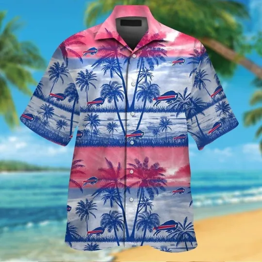 Discover Buffalo Football Short Sleeve Tropical Hawaiian Button Up Shirt Luxury