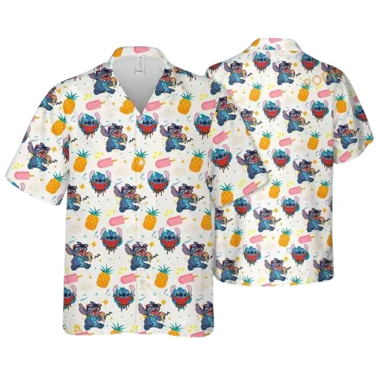 Discover Funny Disney Stitch Funny Hawaiian Shirt Summer Gift For Beach Trip