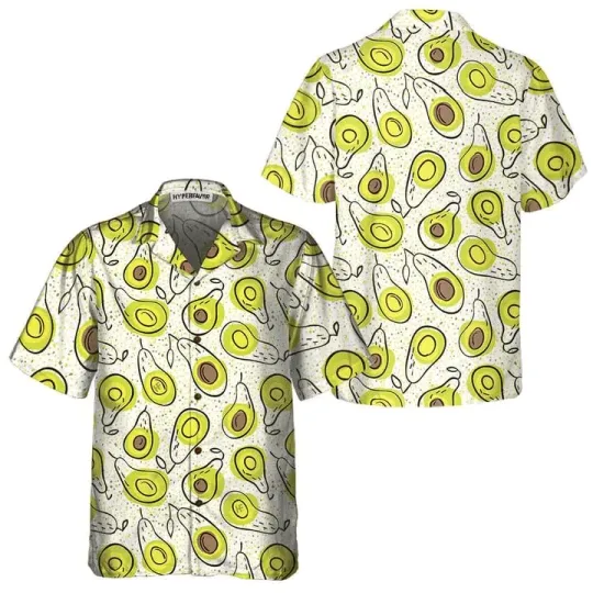 Discover Avocado Pattern Hawaiian Shirt Beach Shirt Gift for Men and Women Summer Trip