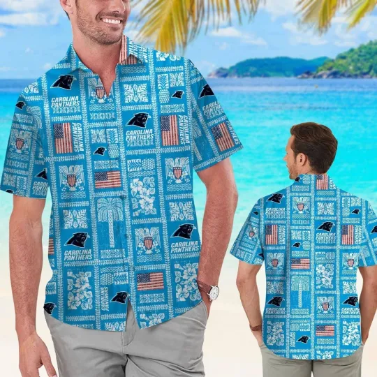 Discover Carolina Football Summer Commemorative Short Sleeve Tropical Hawaiian Shirt