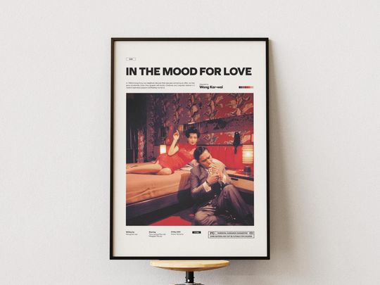 Discover In the Mood for Love Poster, Tony Leung Chiu-wai and Maggie Cheung Poster, Love Romance Film Print, Gift for Her, Movie Wall Decor