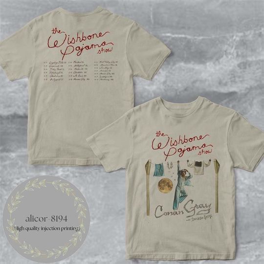 Discover Conan Gray The Wishbone Pajama Show 2025 Merch Double Sided T-Shirt