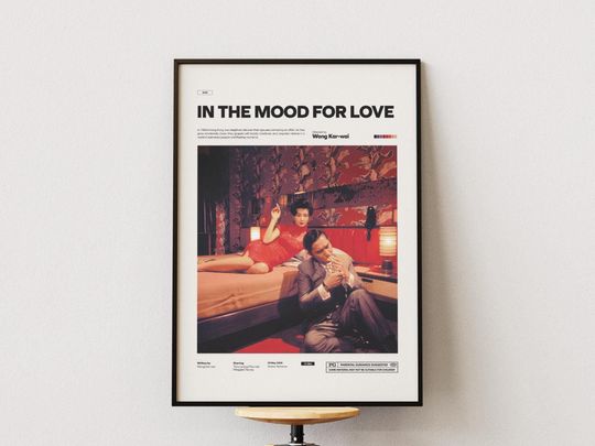 Discover In the Mood for Love Poster, Tony Leung Chiu-wai and Maggie Cheung Poster, Love Romance Film Print, Gift for Her, Movie Wall Decor