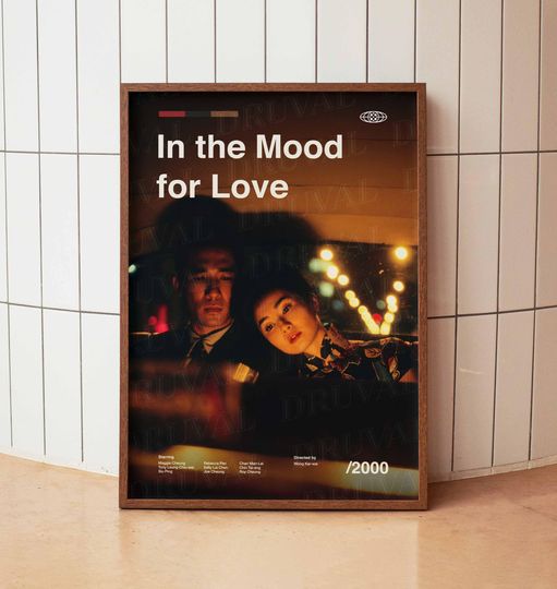 Discover In the Mood for Love Vintage Movie Poster - Chinese Cinema Minimalist Midcentury Wall Art Print - Home Decor