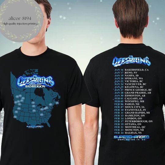 Discover The Offspring Supercharged Worldwide 2026 Kicks Off In North America T Shirt/Hoodie