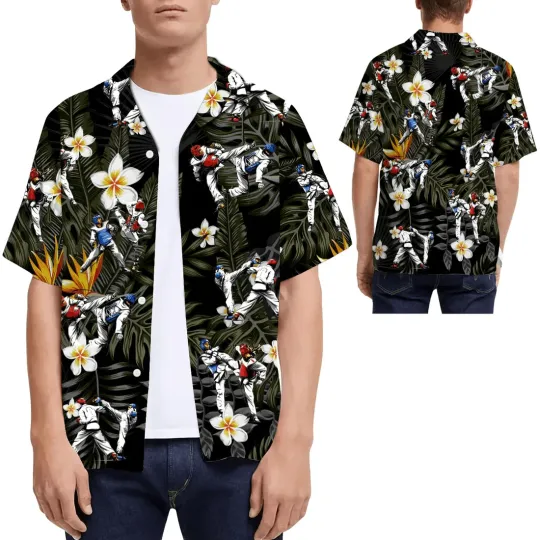 Discover Taekwondo Plumeria Hawaiian Shirt Beach Shirt Gift for Men and Women Summer Trip