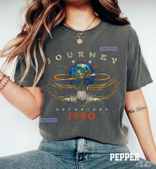 Discover Journey Rock Band Tee, Journey Band T-Shirt, Journey Concert Shirt, Departure 1980 Album Tee, Journey Fans Gift For Her Him