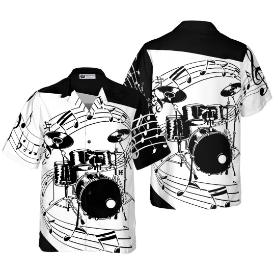 Discover Drums For Music Hawaiian Shirt