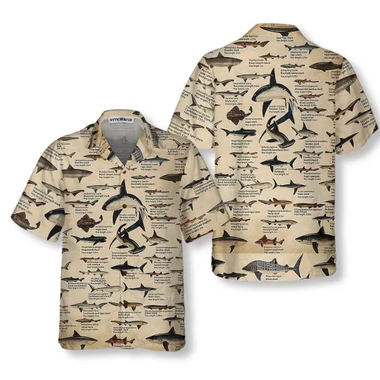 Discover Different Types Of Sharks Hawaiian Shirt Shark Button Up Shirt For Adu