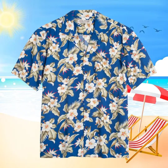 Discover Aloha Hibiscus Blue Hawaiian Shirt For Hawai Fans