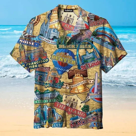 Discover Travel In America 3D Full Printed Hawaiian Shirt