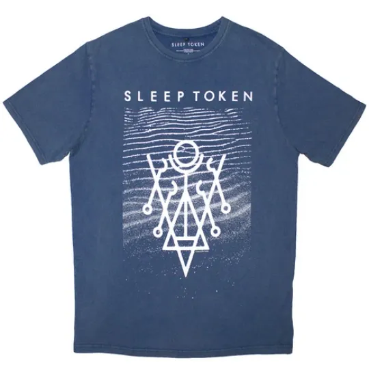 Discover Sleep Token Unisex Stone Wash T-Shirt: Give (Denim Blue) (Large)