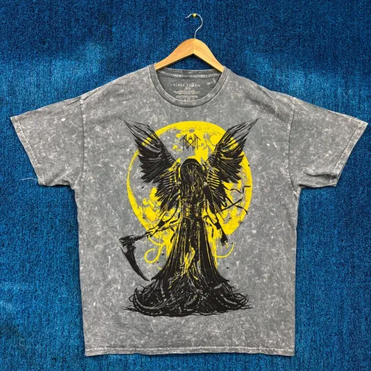 Discover Sleep Token Angle Of Death Mineral Wash Rock T-Shirt XL