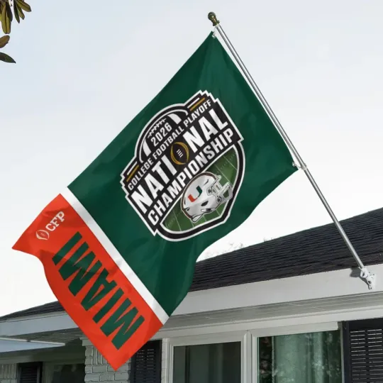 Hurricane 2025-26 Cfp National Championship House Flag