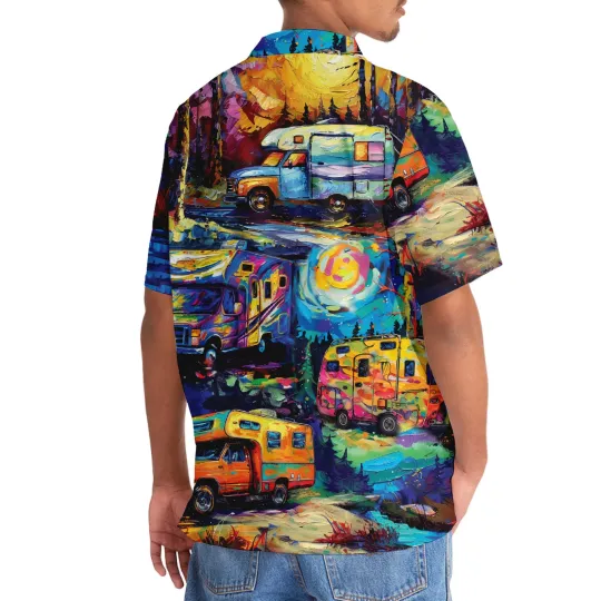 Discover Camping Car Art Hawaiian Shirt, Short Sleeve Unisex, Beach Shirt, for Vacation